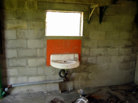 Maple City Drive-In Theatre - Sink In Projection Booth - Photo From Water Winter Wonderland